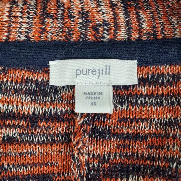 J. Jill Pure Jill Oversized Sweater Size Petite XS Space Dye V Neck Wide Sleeve - Picture 4 of 7
